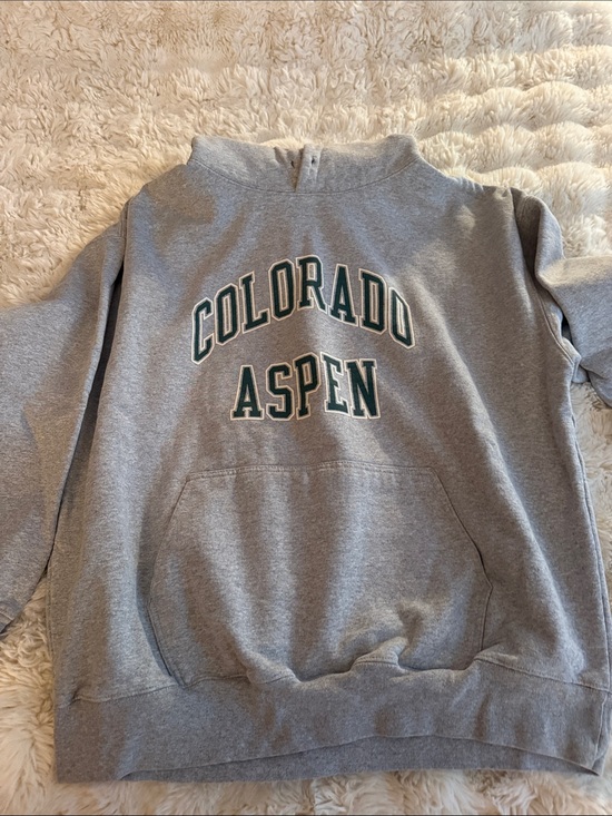 Brandy Melville Tops - Brandy Melville Gray Colorado Aspen Sweatshirt with Green Lettering